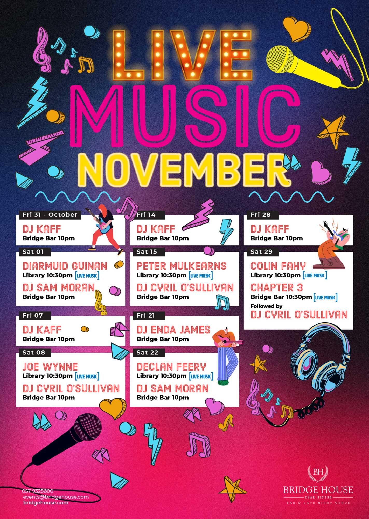 late bar tullamore, char bistro tullamore, hen party tullamore, party tullamore